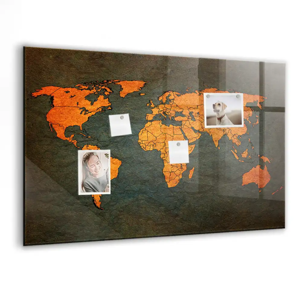Magnetická tabule s atlasem světa
