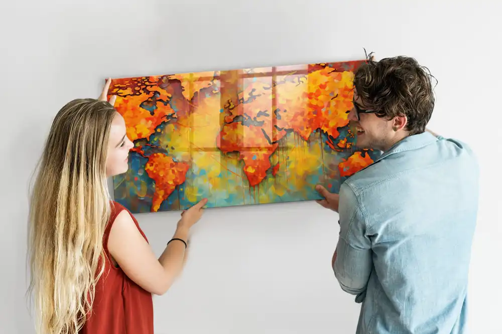 Ozdobná magnetická tabule mapa světa
