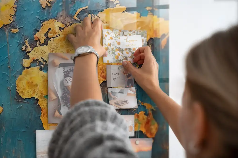 Magnetická tabule dekorativní mapa světa