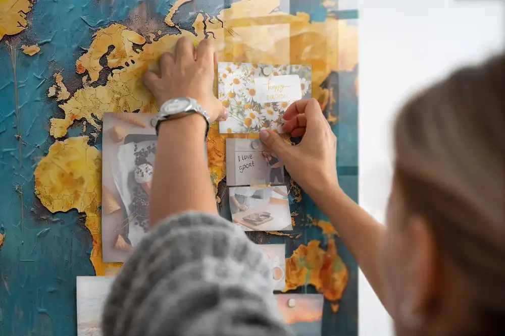 Magnetická tabule dekorativní mapa světa