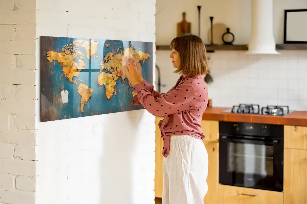 Magnetická tabule dekorativní mapa světa