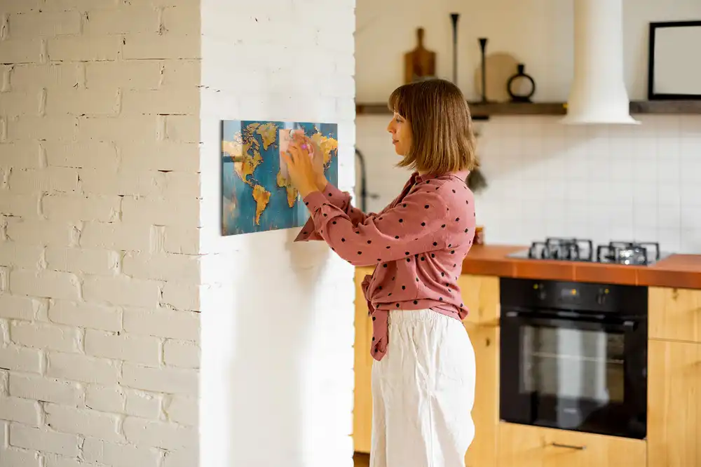 Magnetická tabule dekorativní mapa světa