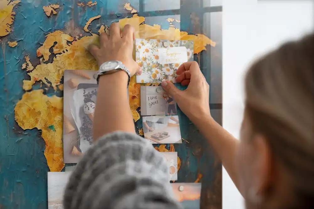 Magnetická tabule dekorativní mapa světa