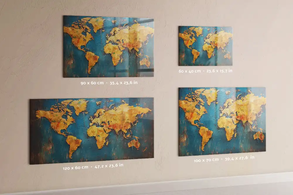 Magnetická tabule dekorativní mapa světa