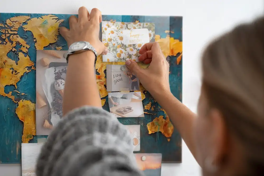 Magnetická tabule dekorativní mapa světa
