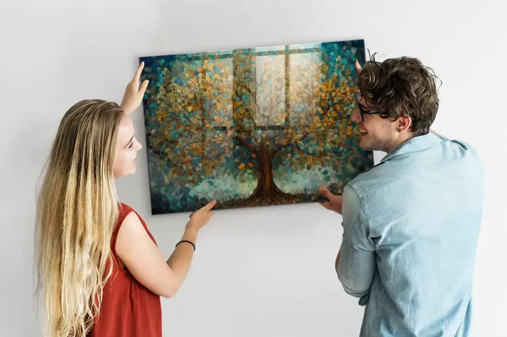 Magnetická nástěnná tabule s motivem mozaiky se stromem
