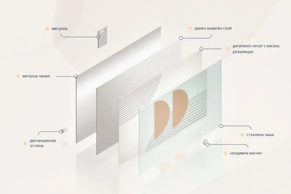 Magnetická tabule s motivem horské krajiny