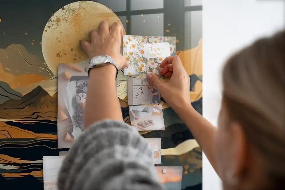 Magnetická nástěnná tabule s motivem krajiny