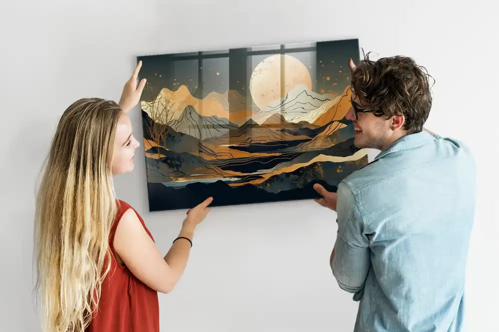 Magnetická nástěnná tabule s motivem krajiny