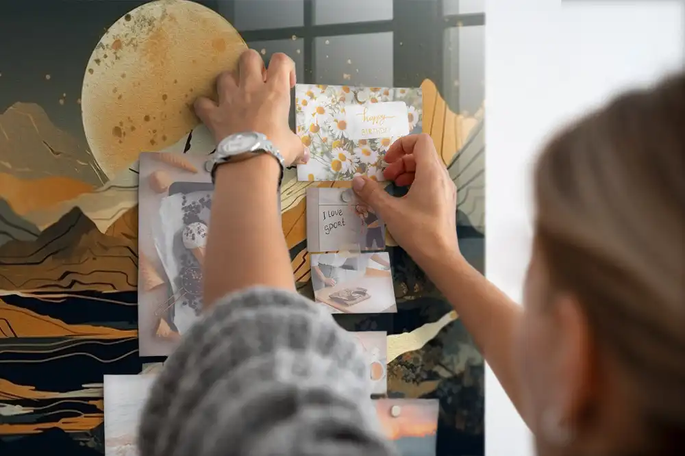 Magnetická nástěnná tabule s motivem krajiny