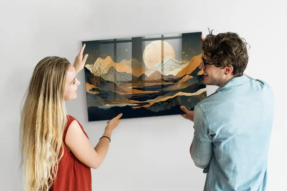 Magnetická nástěnná tabule s motivem krajiny