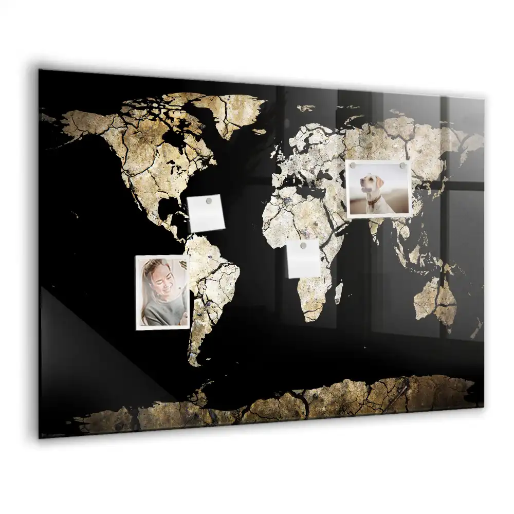 Magnetická tabule na zeď se stíratelnou mapou světa