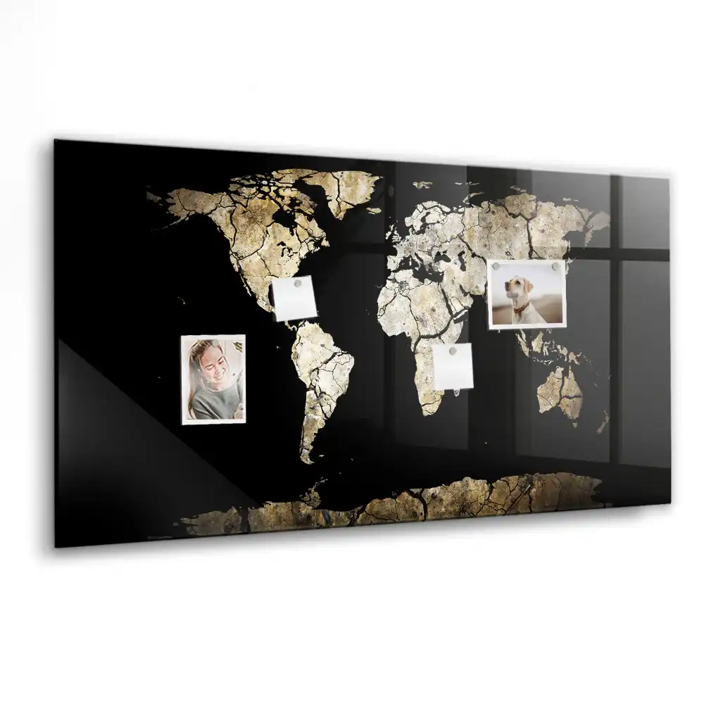 Magnetická tabule na zeď se stíratelnou mapou světa
