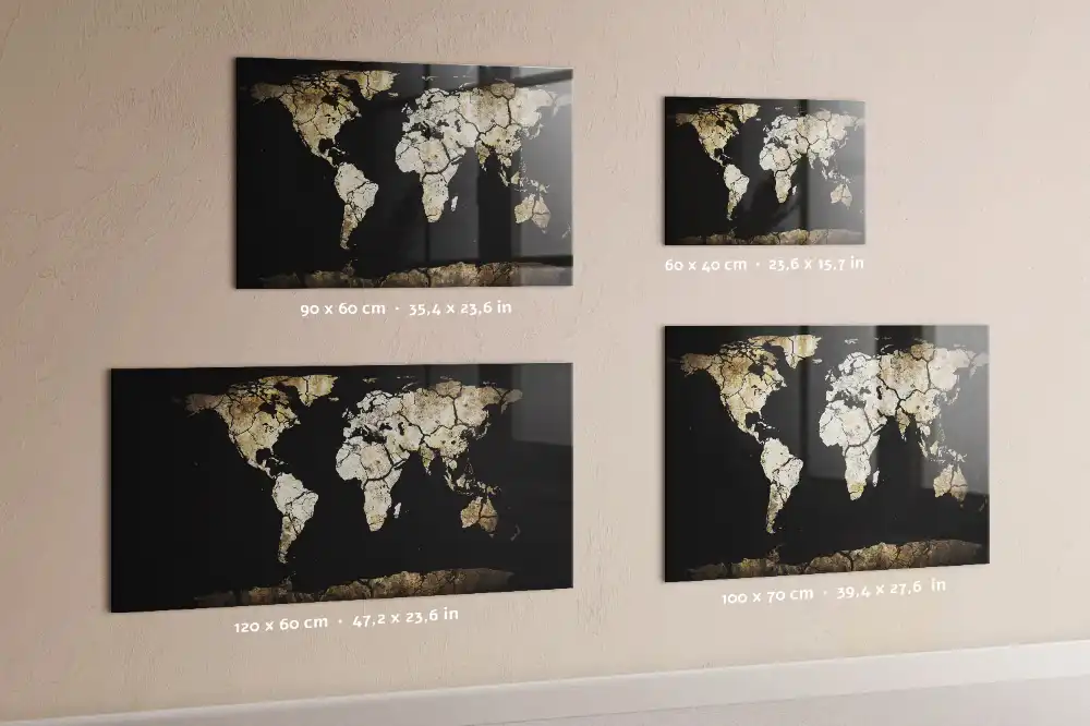 Magnetická tabule na zeď se stíratelnou mapou světa