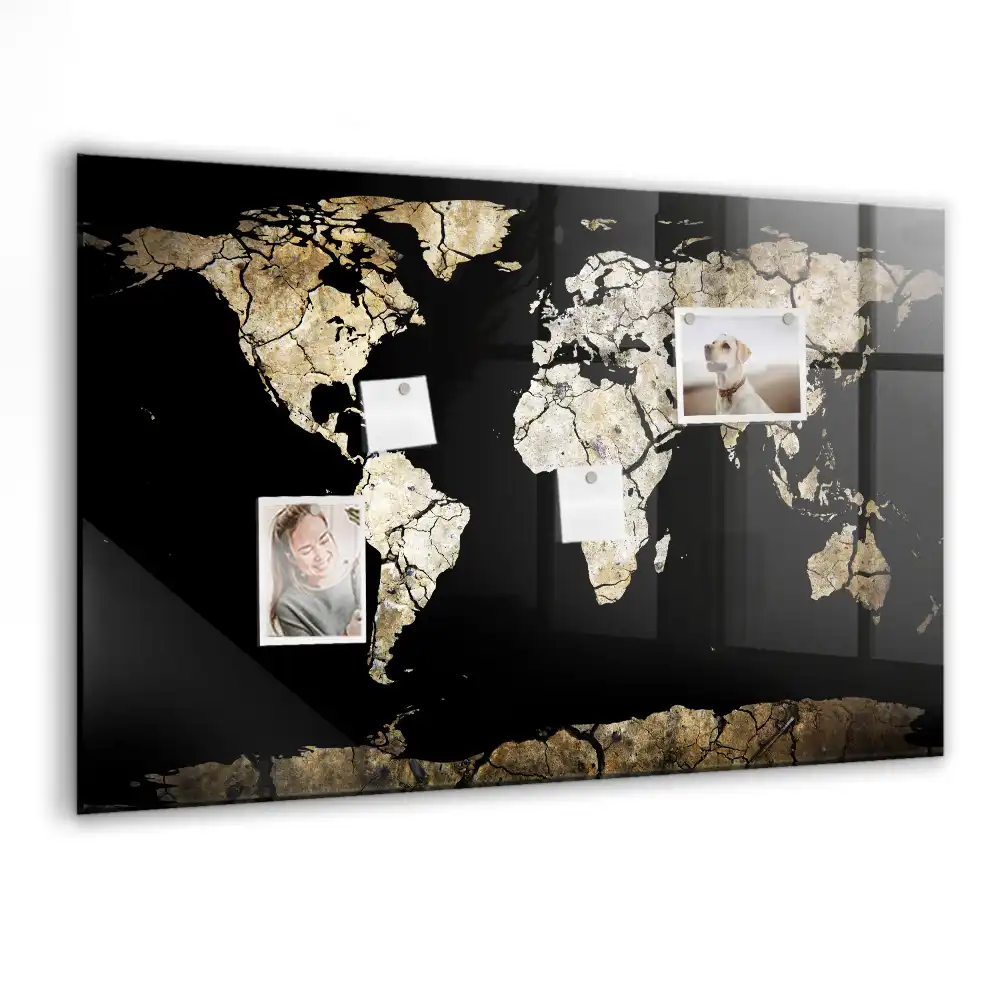 Magnetická tabule na zeď se stíratelnou mapou světa
