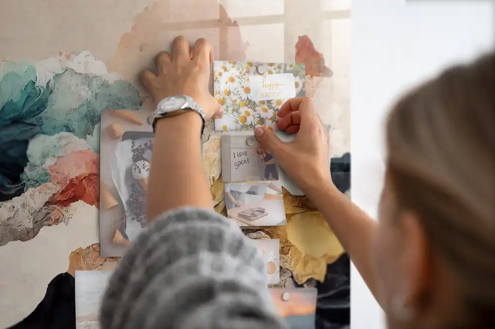 Skleněná magnetická tabule s motivem umělecké krajiny