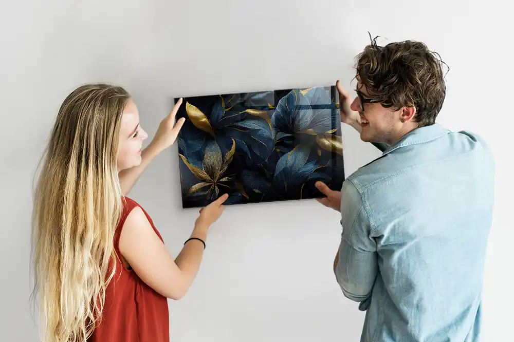 Ozdobná magnetická nástěnná tabule s motivem flóry