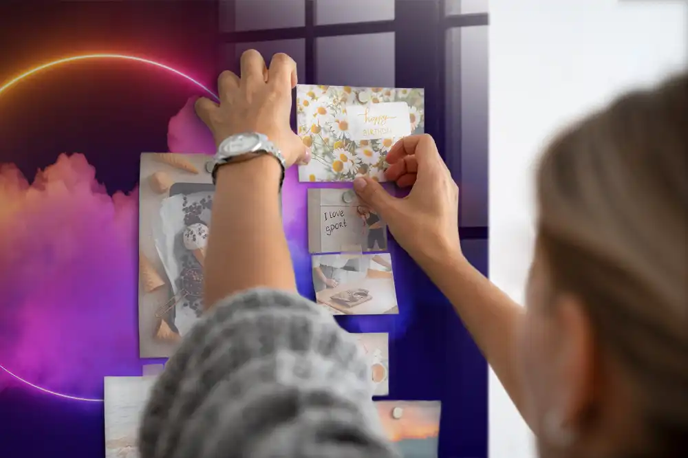 Magnetická tabule s motivem trojrozměrného kouře