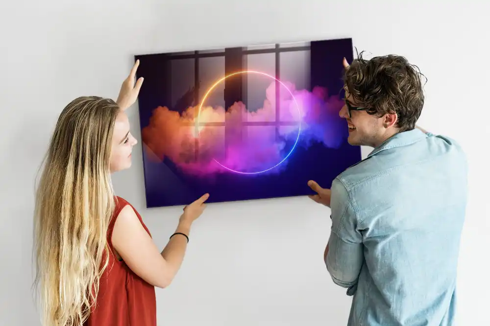 Magnetická tabule s motivem trojrozměrného kouře