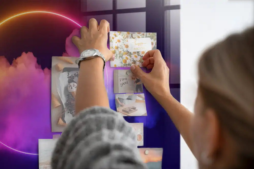 Magnetická tabule s motivem trojrozměrného kouře