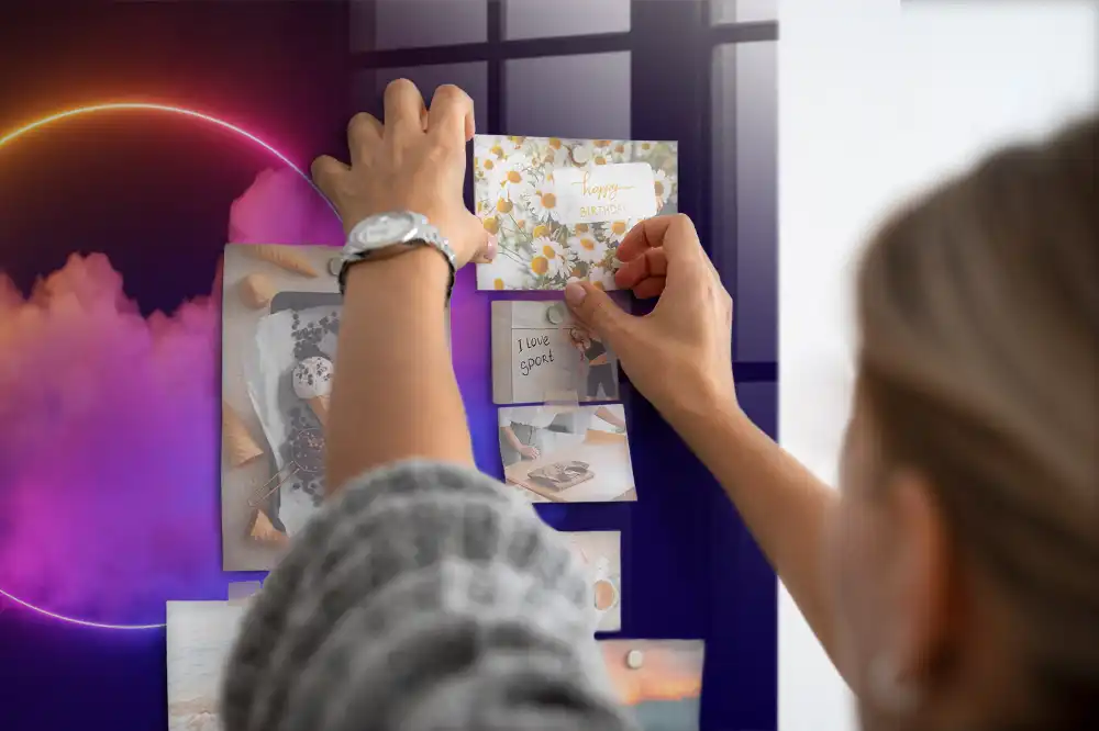 Magnetická tabule s motivem trojrozměrného kouře