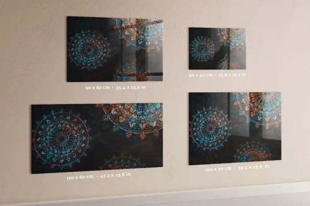 Nástěnná magnetická tabule s geometrickým vzorem