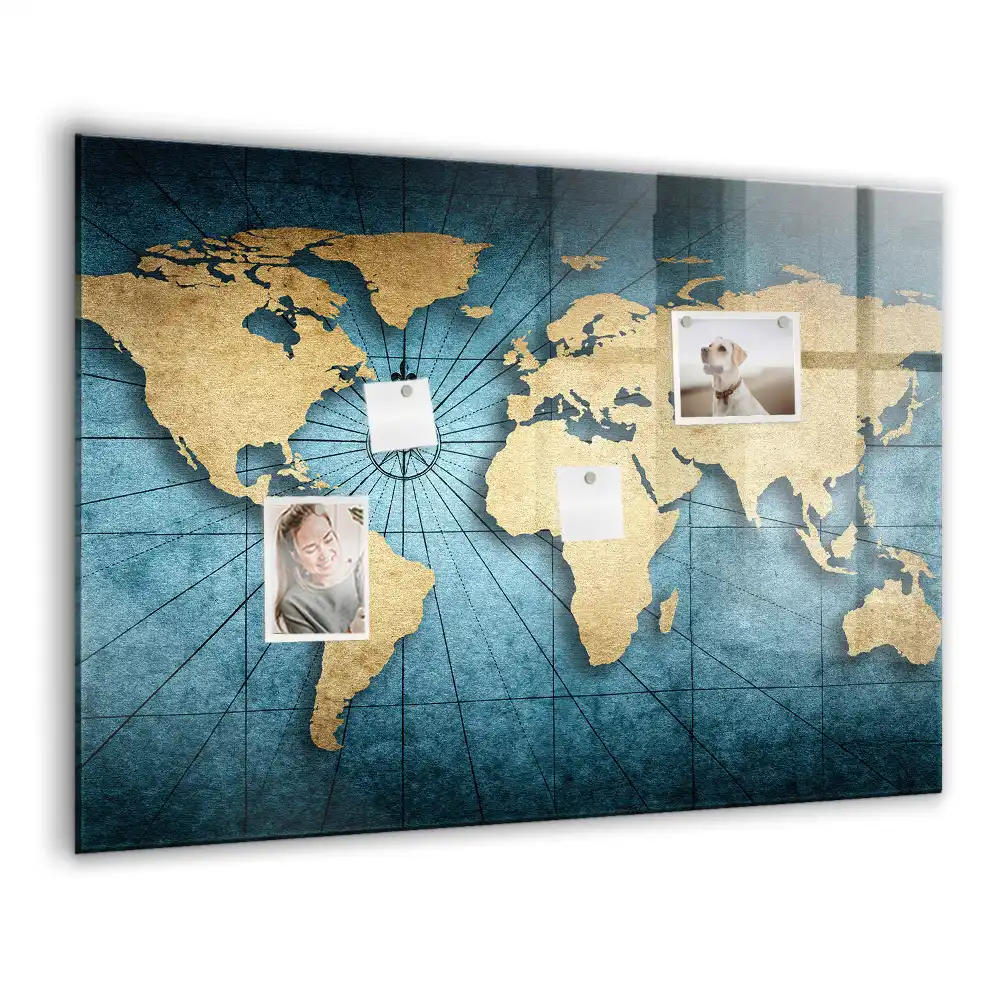 Magnetická nástěnná tabule mapa světa