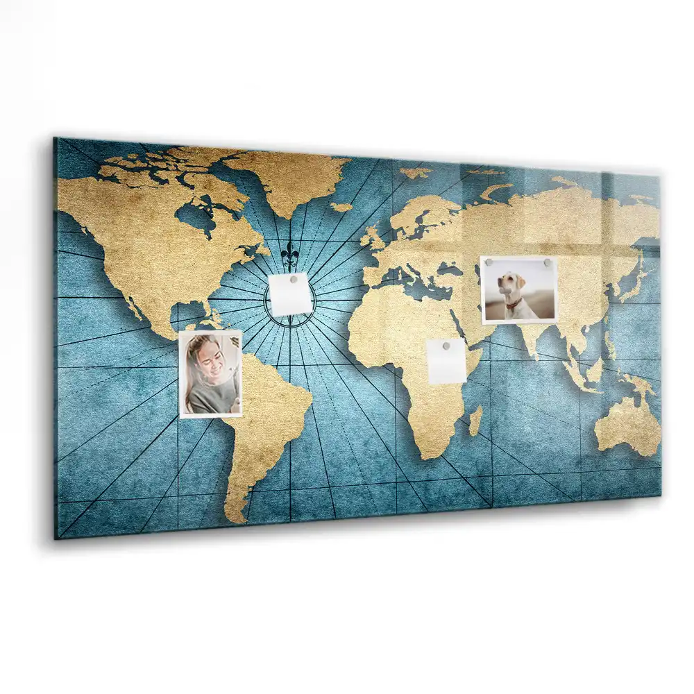Magnetická nástěnná tabule mapa světa