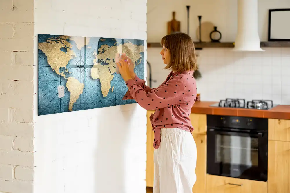 Magnetická nástěnná tabule mapa světa