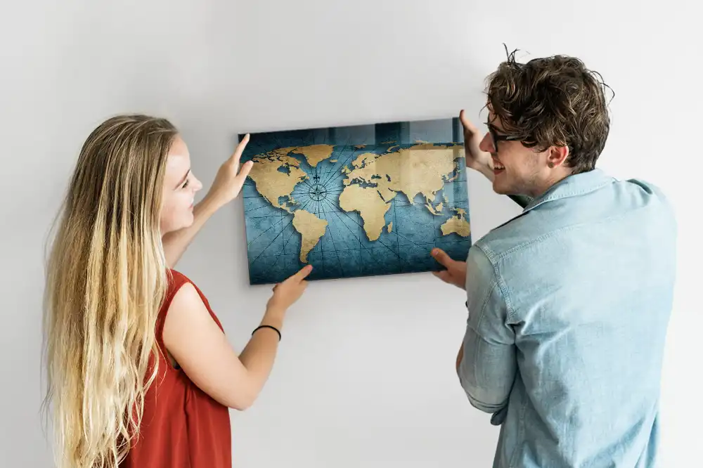 Magnetická nástěnná tabule mapa světa