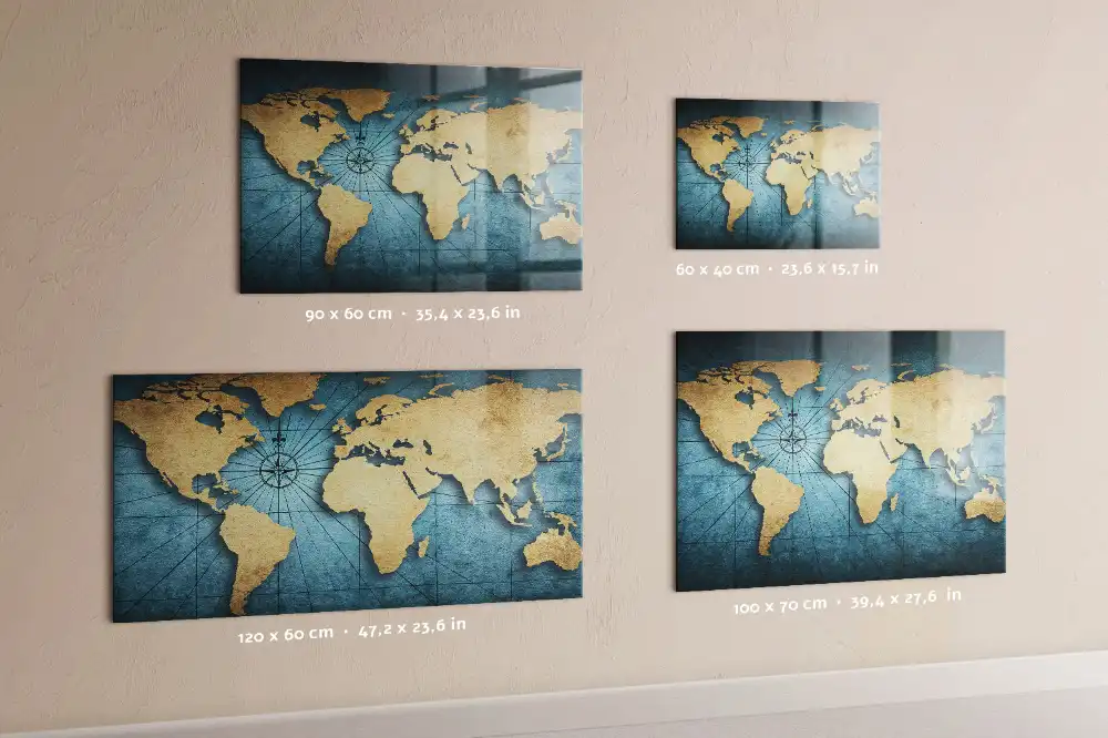 Magnetická nástěnná tabule mapa světa