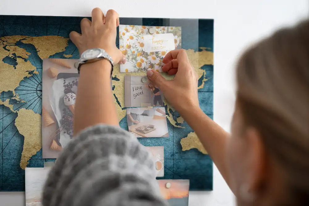 Magnetická nástěnná tabule mapa světa