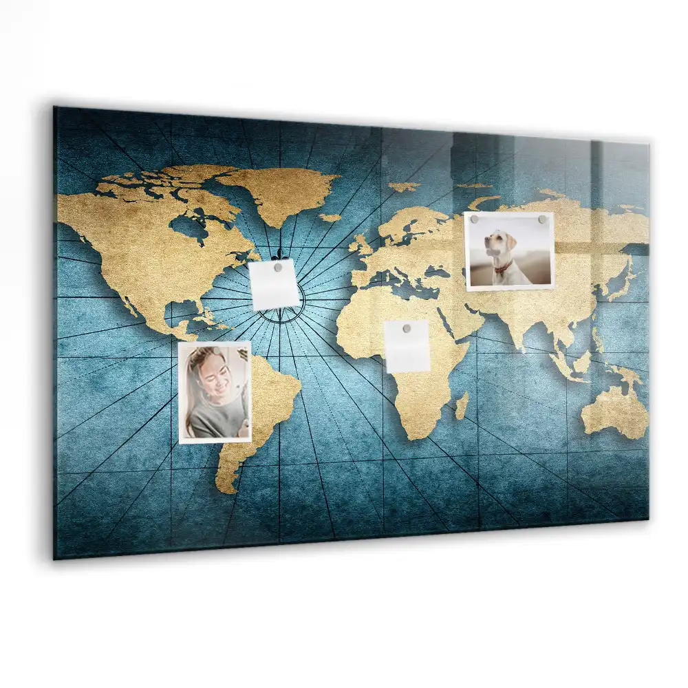 Magnetická nástěnná tabule mapa světa