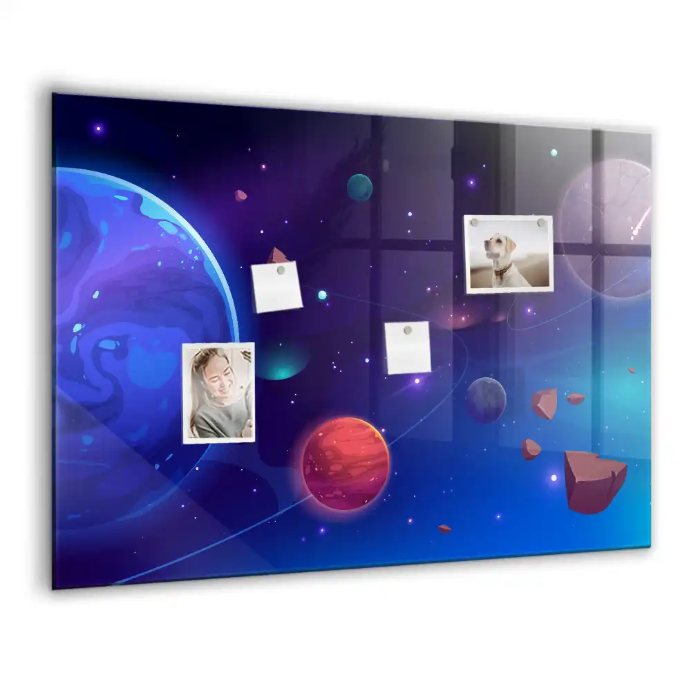 Magnetická tabule na zeď se systémem planet