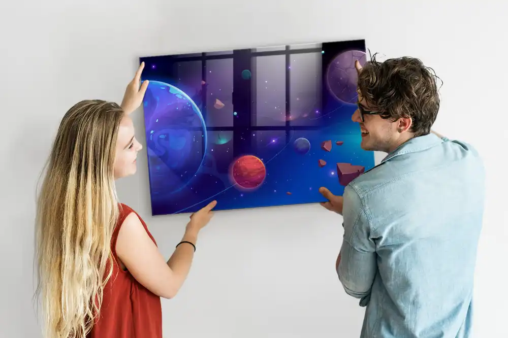 Magnetická tabule na zeď se systémem planet