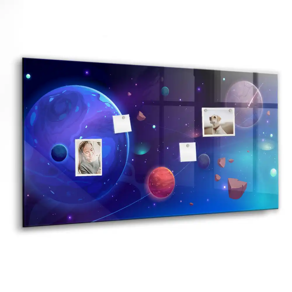 Magnetická tabule na zeď se systémem planet