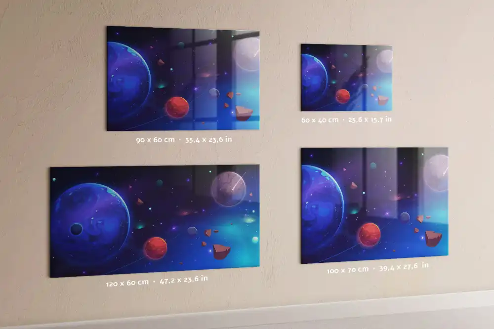 Magnetická tabule na zeď se systémem planet