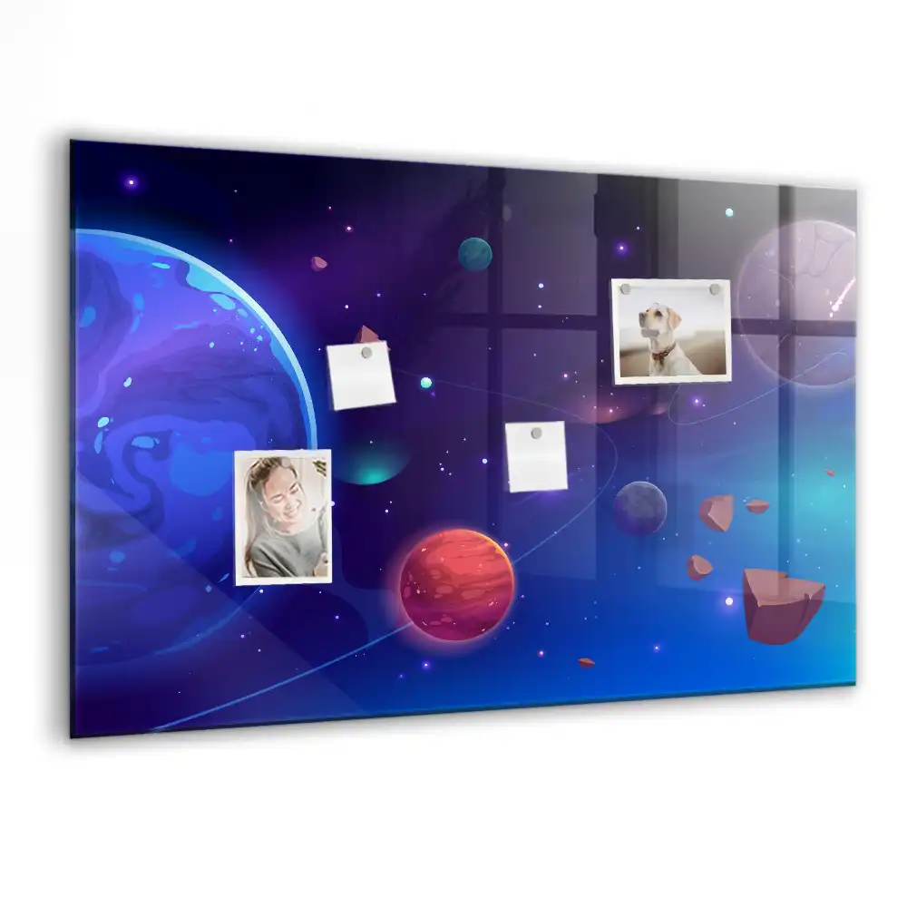 Magnetická tabule na zeď se systémem planet