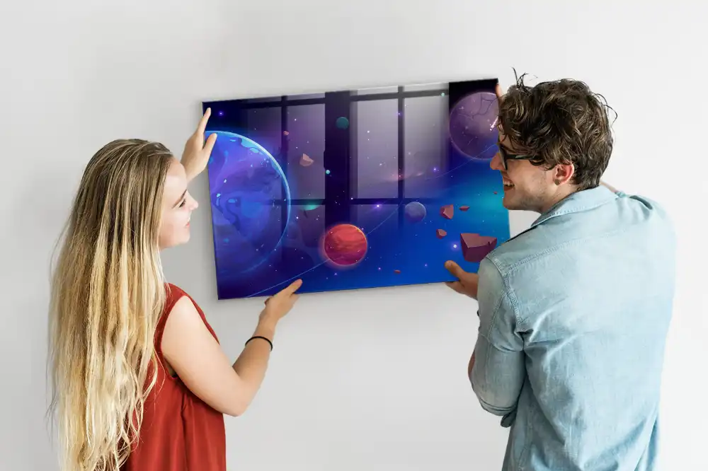 Magnetická tabule na zeď se systémem planet