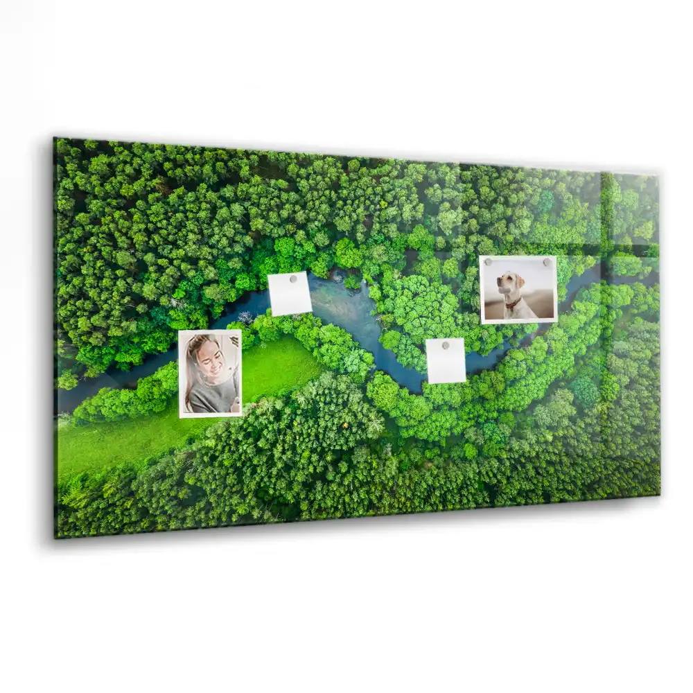 Magnetická tabule na zeď motiv lesního potoka
