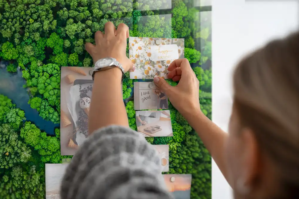 Magnetická tabule na zeď motiv lesního potoka