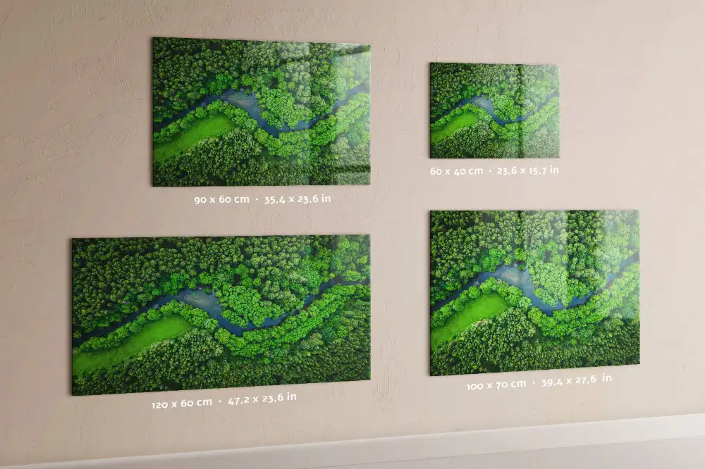 Magnetická tabule na zeď motiv lesního potoka