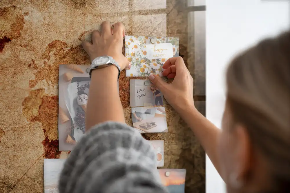 Magnetická tabule s historickou mapou světa