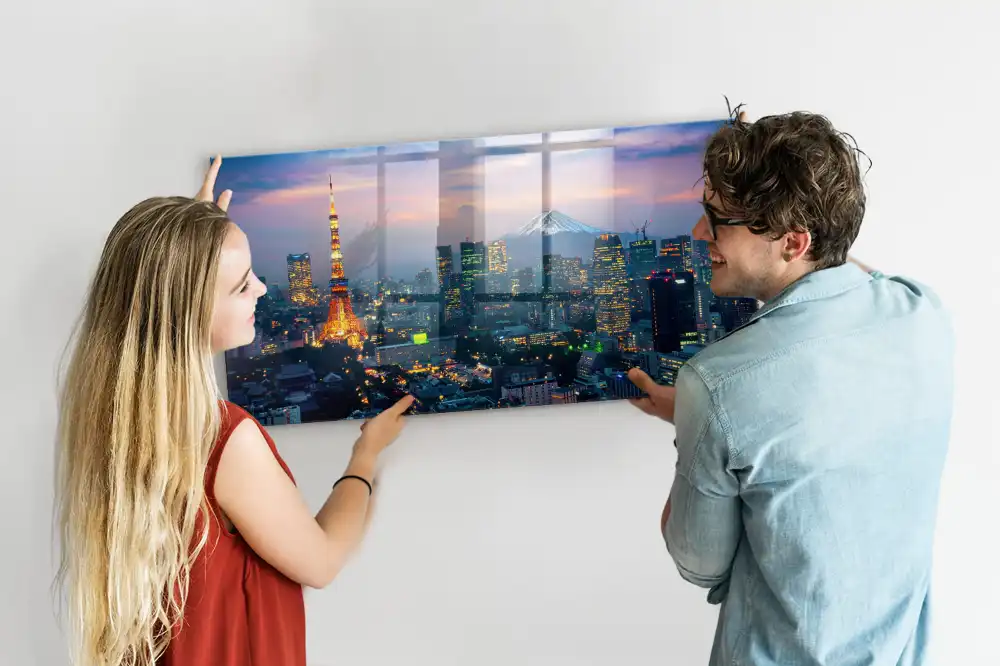 Magnetická tabule na zeď motiv noční metropole