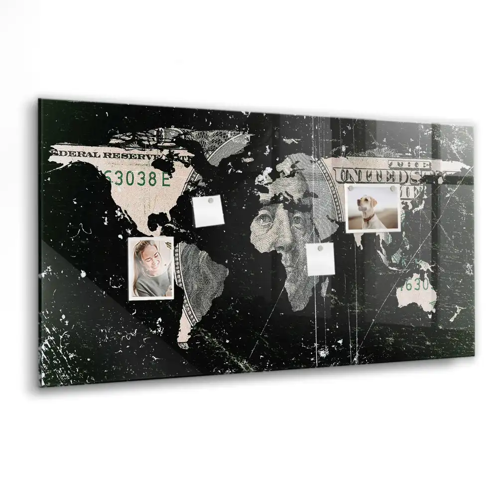 Magnetická tabule finanční mapa světa