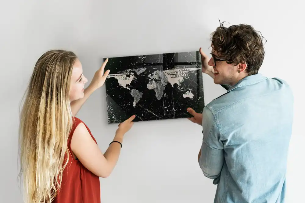 Magnetická tabule finanční mapa světa