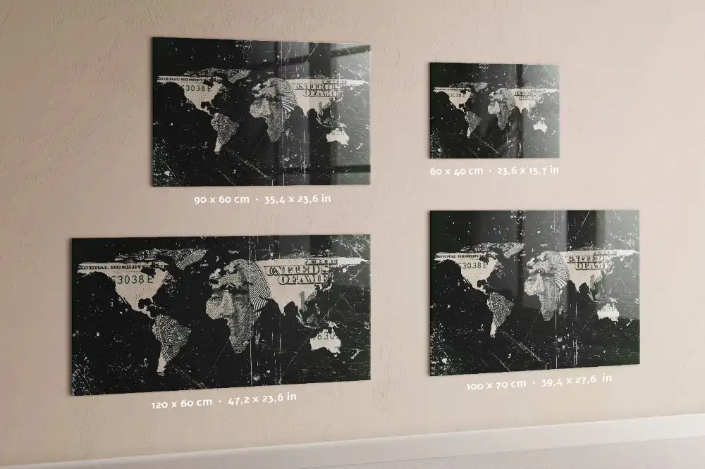 Magnetická tabule finanční mapa světa