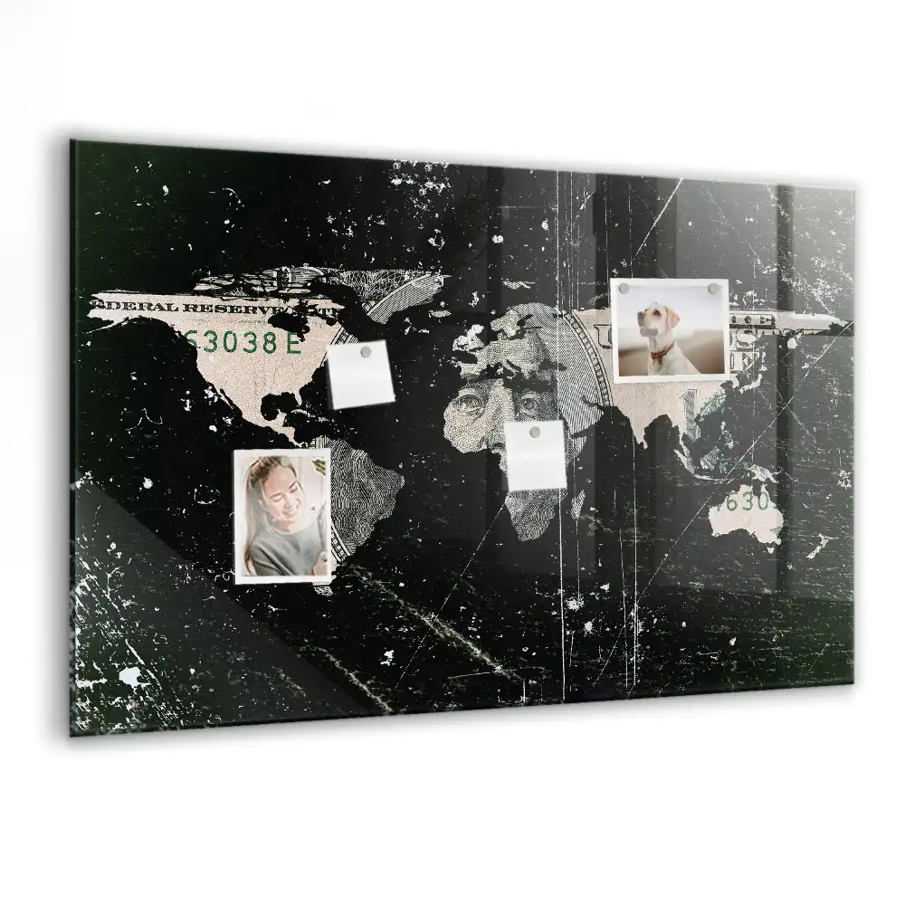 Magnetická tabule finanční mapa světa