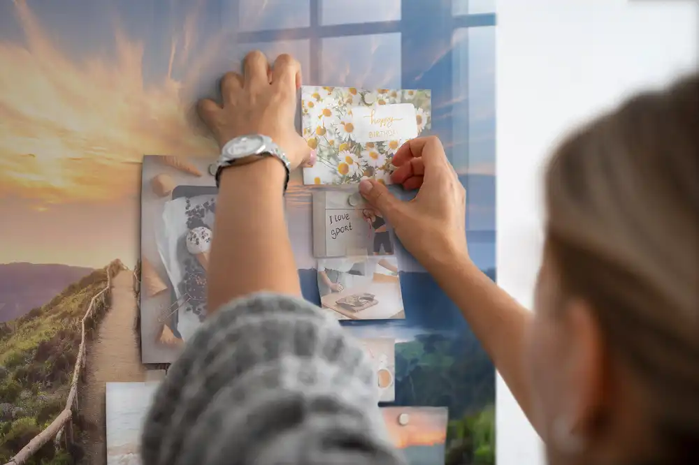Magnetická tabule na zeď s motivem horské krajiny