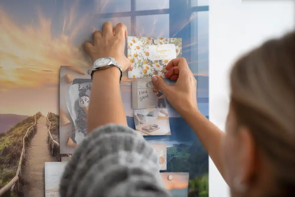 Magnetická tabule na zeď s motivem horské krajiny
